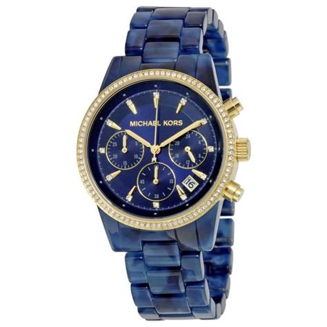 monture michael kors femme bleu|Michael Kors leather watches.